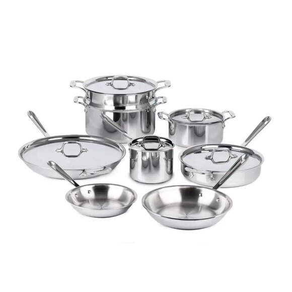 All-Clad D3 3-Ply Bonded Cookware Stainless Steel 13-Piece Pots & Pans Set - Picture 5 of 5